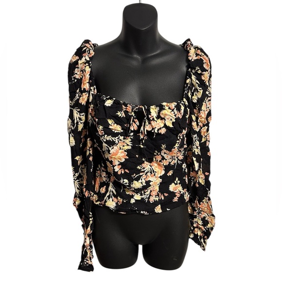 NWT free people Hillary floral blouse with smock detailing - Picture 8 of 14
